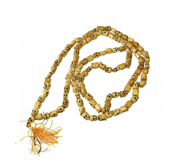 Collier Tribal Tibétain Banjara - Perles Résine Aspect Ambre - Longueur 28 Pouces - Bohème