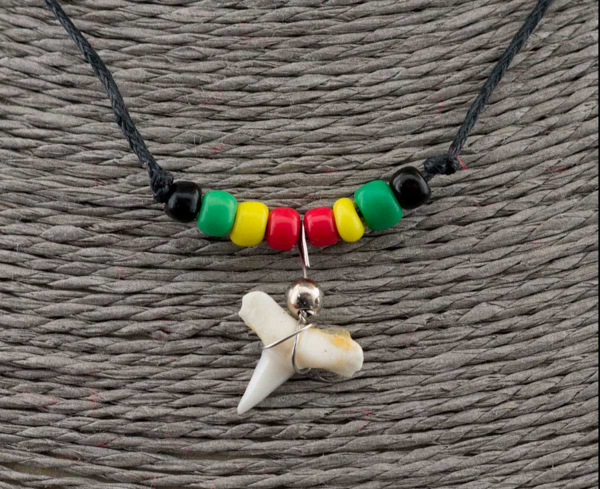 Collier Pendentif Queue De Requin - Fil Ciré Réglable | Bijou D'amitié Homme Femme | Accessoire été Plage - 3