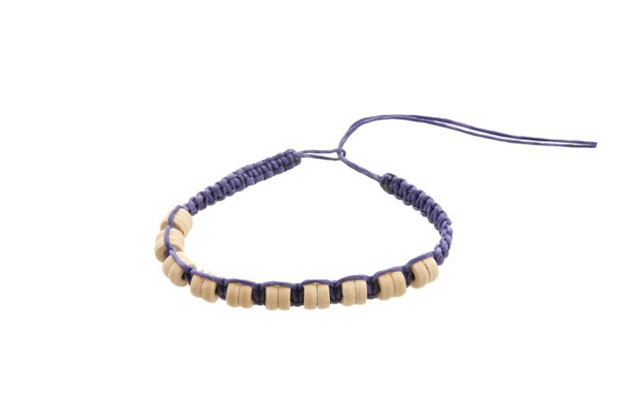 Bracelet brésilien fil coton tressé ciré -Bahia Souhait-Dark rouge 21155