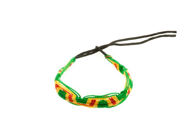 Bracelet Brésilien Tressé Style Rasta/Jamaïcain - Multicolore, Ajustable - Neuf Sans Emballage