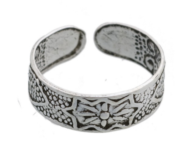 Bague D'orteil Argent Massif Réglable - Neuve Sans Boîte