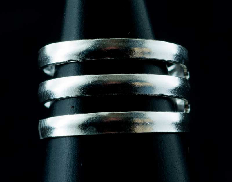 Bague D'Orteil En Argent Sterling 925 Plaqué Or Noir – Design Filigrane En X, Fait Main - 2