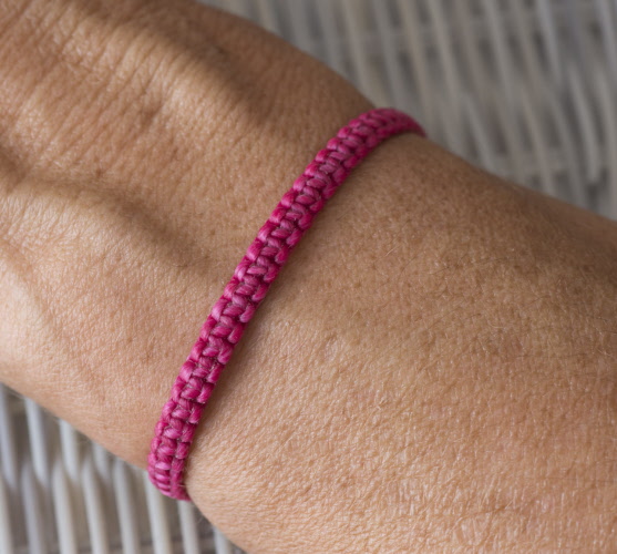 Bracelet Brésilien à 3 Fils Bracelet brésilien fil coton tressé ciré -Bahia Souhait-couleur unie