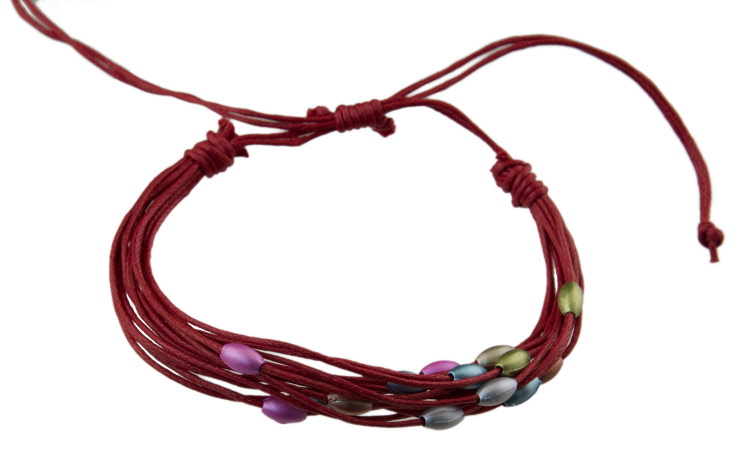 Bracelet Brésilien Multicolore Avec Perles De Verre - Modèle 941 - Unisexe - Neuf Sans Emballage