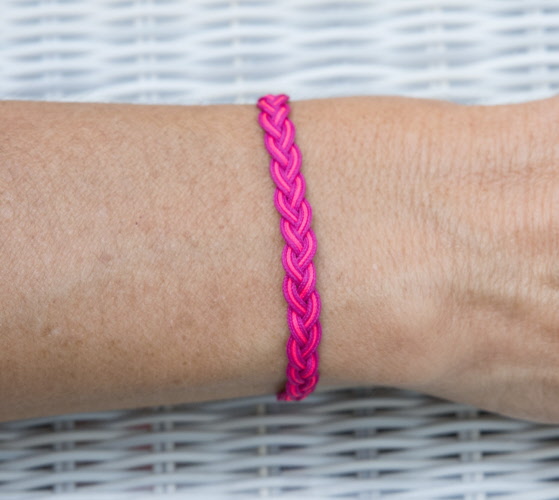 Bracelet Tressé Fil De Coton Bracelet brésilien fil coton tressé ciré -Bahia Souhait- bi color rose