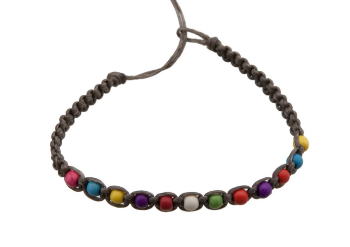 Bracelet brésilien - multi fils bleu perles pastel tous poignets-Line