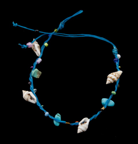 Bracelet Brésilien Amitié Fil De Cire Tressé Avec Perles Et Charme Blanc - 8292