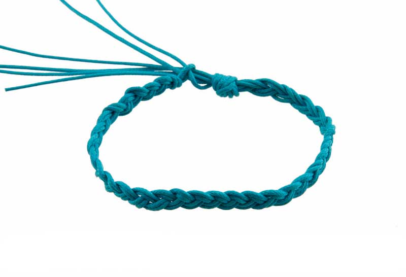 Bracelet brésilien fil tressé couleur unie Bleu tendance 8152 F4