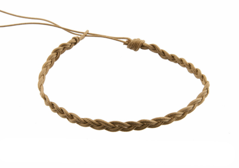 Bracelet Tressé Fil De Coton Bracelet brésilien fil en coton tressé - couleur unie -Bahia Souhait -beige