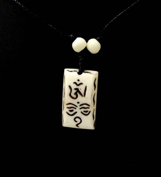 Collier Ethnique Népal En Bois Et Os De Buffle - Artisanal, Unisexe, Neuf Avec étiquettes, Couleur Noire