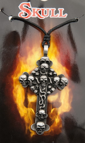 Collier Tête De Mort Homme En Acier Inoxydable 316L - Bijou Gothique Pendentif Crâne, Design Viking Vegvisir