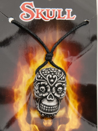 Collier Chaîne En Métal Avec Pendentif Tête De Mort - Skull - Neuf Avec étiquette