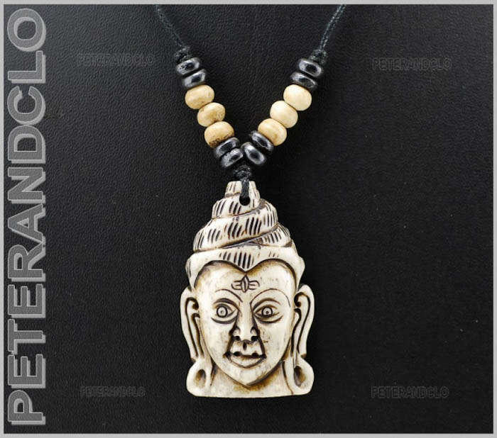 Collier Pendentif Tête De Bouddha En Argent 925 - Symbole Protection, Paix, Chance - Pour Homme Et Femme, Chaîne Ajustable